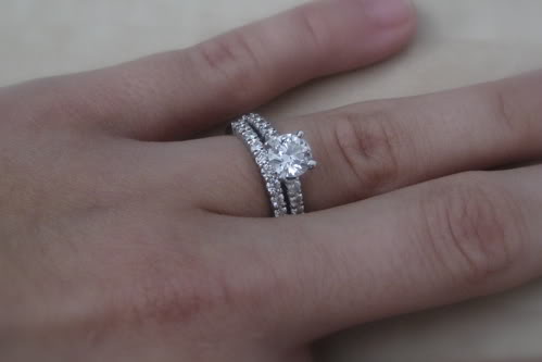 Wedding band and engagement ring order